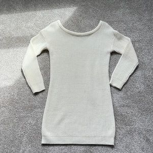 Cream colored sweater dress, knee length, never worn, size S/M